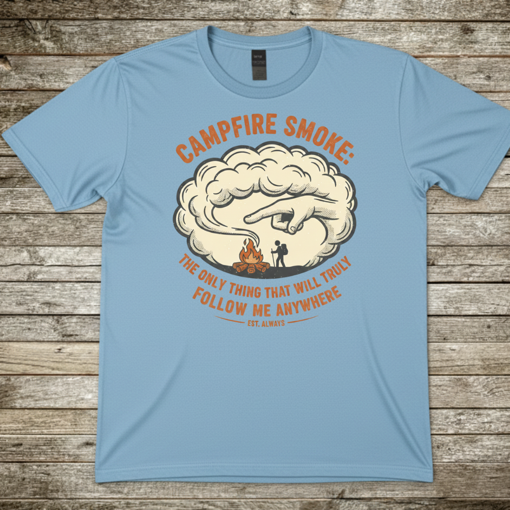 Printify T-Shirt Light Blue / S Campfire Smoke T-Shirt Campfire Smoke T-Shirt