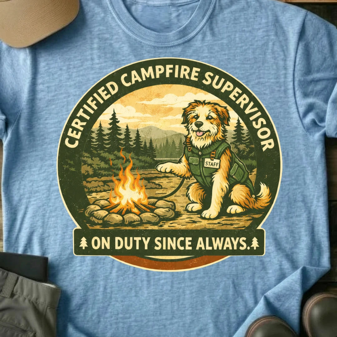 Printify T-Shirt Light Blue / S Campfire Supervisor T-Shirt Campfire Supervisor T-Shirt