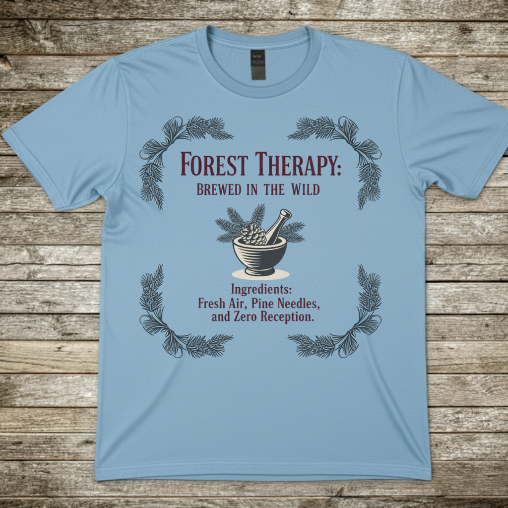 Printify T-Shirt Light Blue / S Forest Therapy T-Shirt Forest Therapy T-Shirt