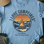Printify T-Shirt Light Blue / S I Love Campfires T-Shirt I Love Campfires T-Shirt