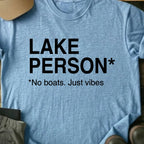 Printify T-Shirt Light Blue / S Lake Person T-Shirt Lake Person T-Shirt