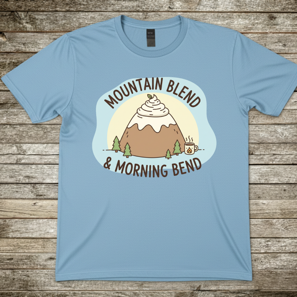 Printify T-Shirt Light Blue / S Mountain Blend T-Shirt Mountain Blend T-Shirt