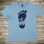 Printify T-Shirt Light Blue / S Mountain Trail Footprint T-Shirt Mountain Trail Footprint T-Shirt