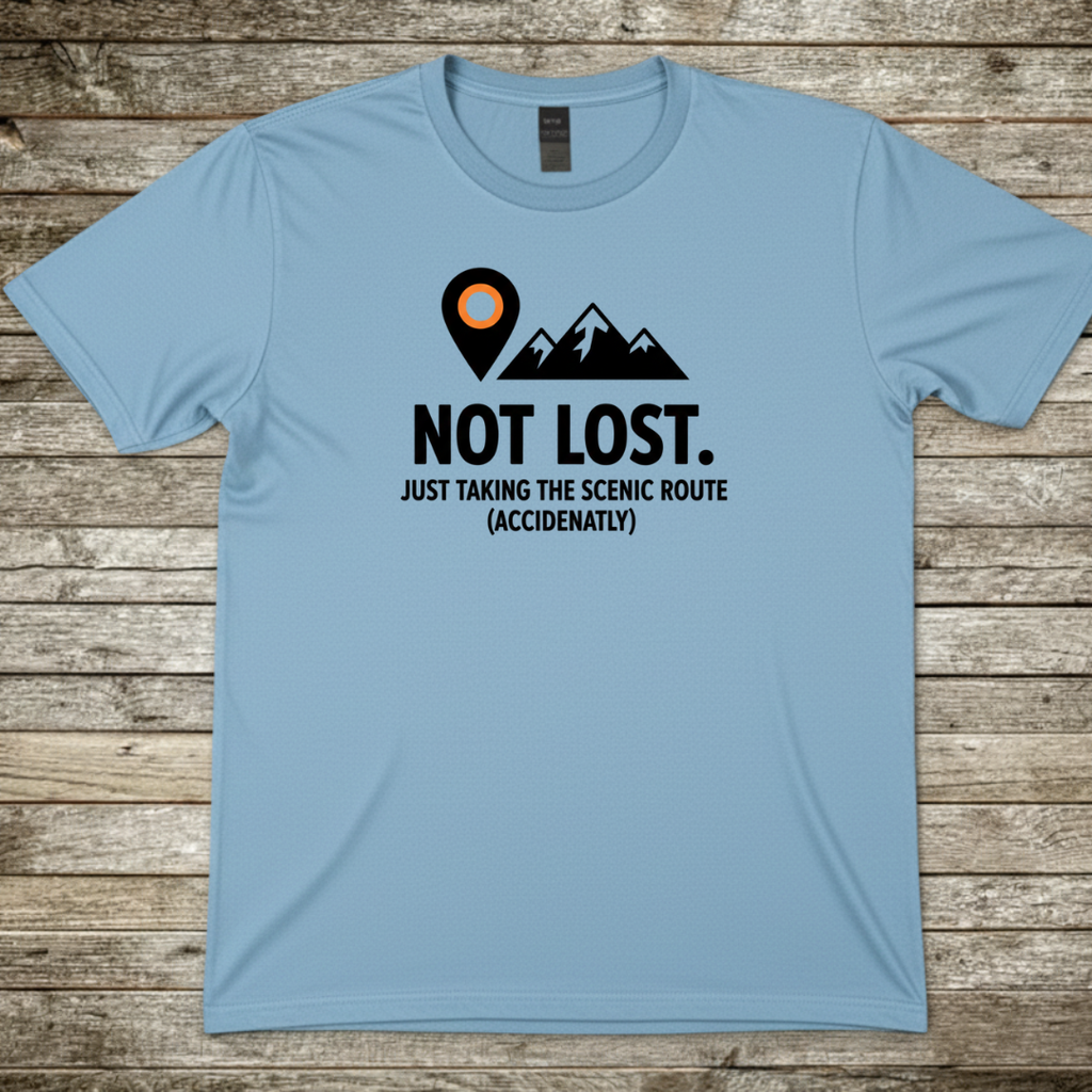 Printify T-Shirt Light Blue / S Not Lost T-Shirt Not Lost T-Shirt