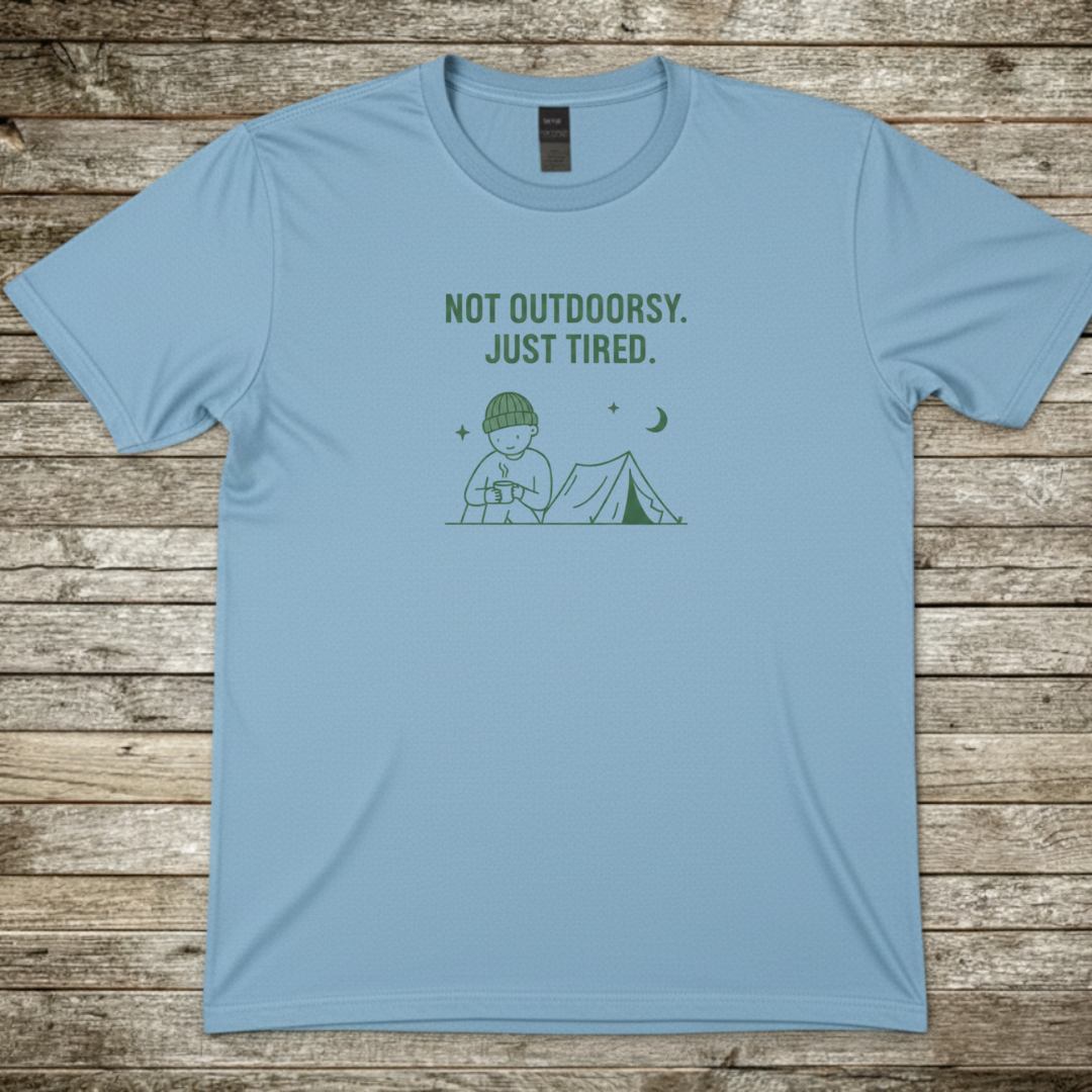 Printify T-Shirt Light Blue / S Not Outdoorsy T-Shirt Not Outdoorsy T-Shirt