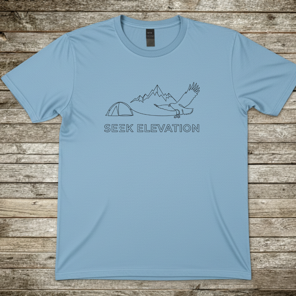 Printify T-Shirt Light Blue / S Seek Elevation T-Shirt Seek Elevation T-Shirt
