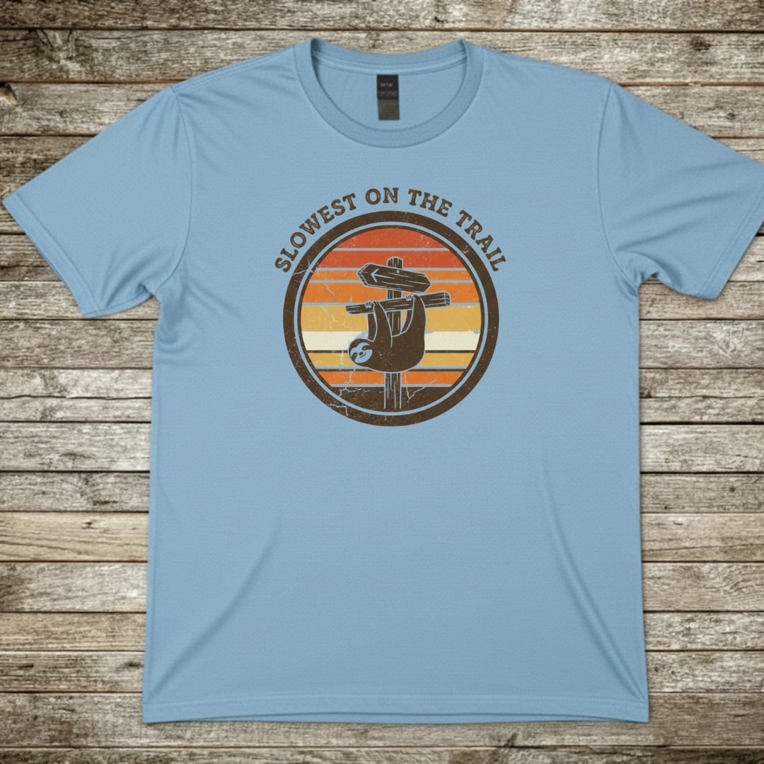 Printify T-Shirt Light Blue / S Slowest On The Trail T-Shirt Slowest On The Trail T-Shirt