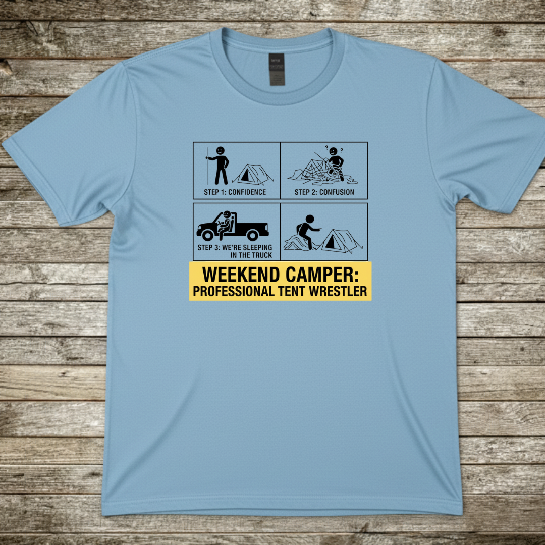 Printify T-Shirt Light Blue / S Weekend Camper T-Shirt Weekend Camper T-Shirt