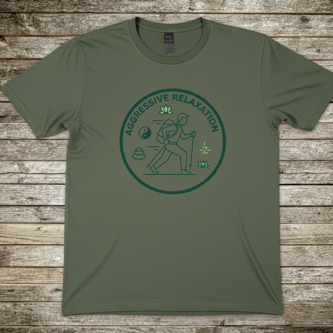 Printify T-Shirt Military Green / S Aggressive Relaxation T-Shirt Aggressive Relaxation T-Shirt