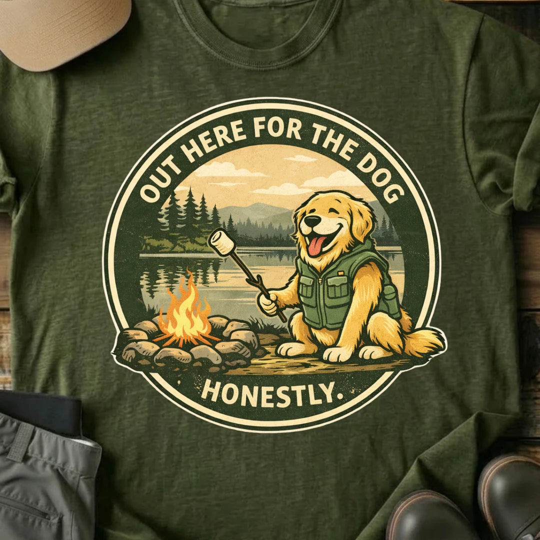 Printify T-Shirt Military Green / S For The Dogs T-Shirt For The Dogs T-Shirt