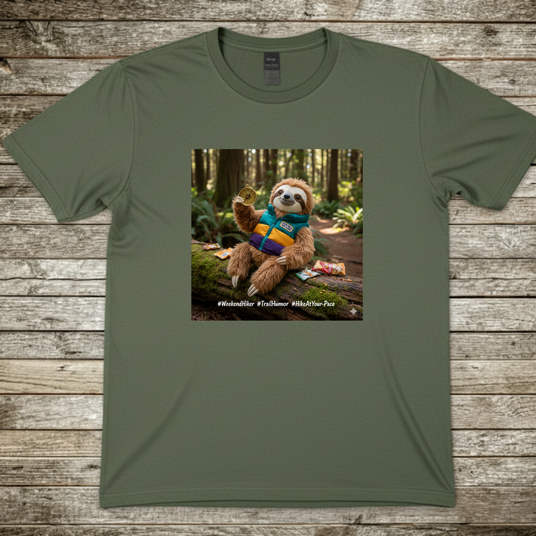 Printify T-Shirt Military Green / S Happy Sloth T-Shirt Happy Sloth T-Shirt