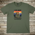 Printify T-Shirt Military Green / S I Love Hiking I Love Hiking