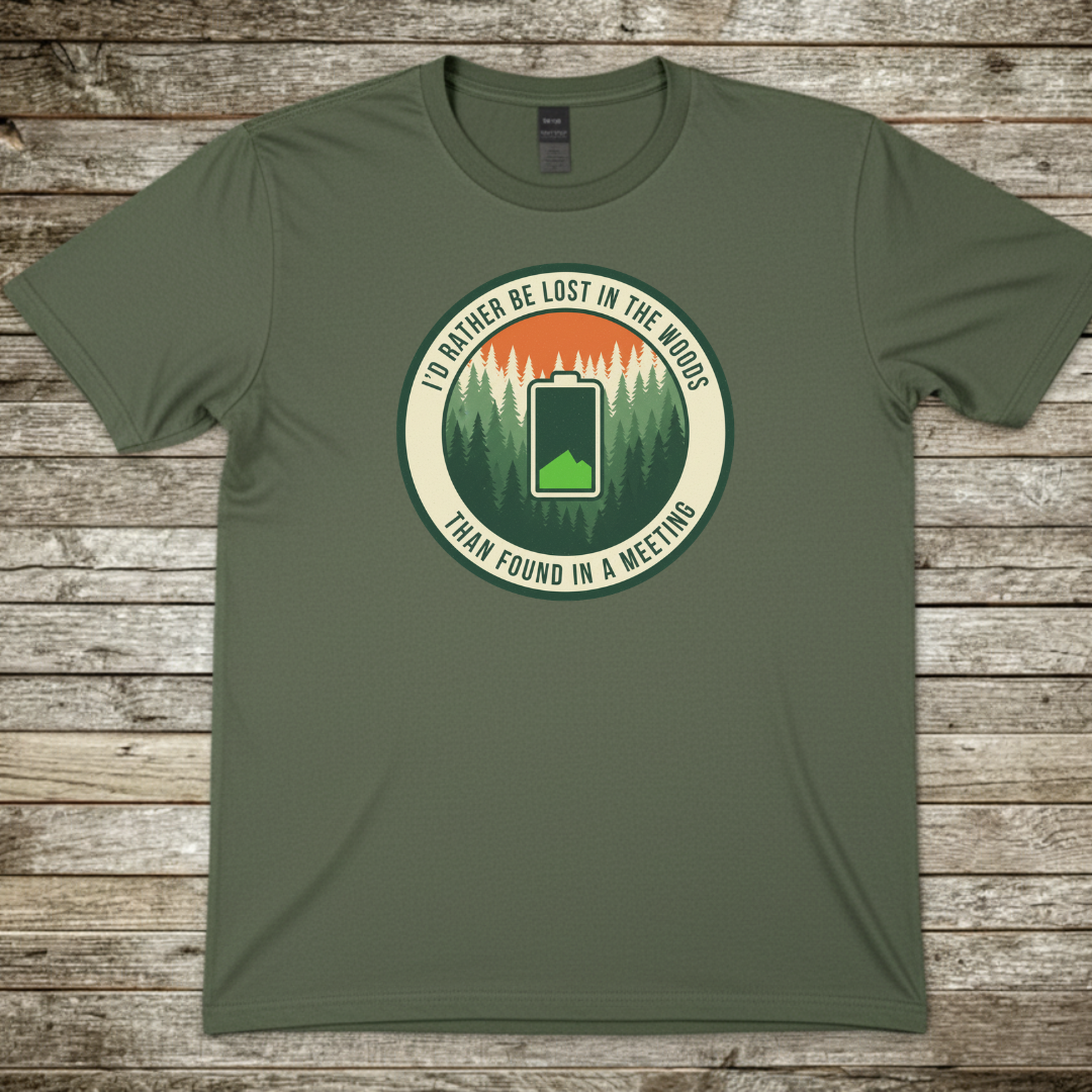 Printify T-Shirt Military Green / S I Would Rather Be Lost T-Shirt I Would Rather Be Lost T-Shirt