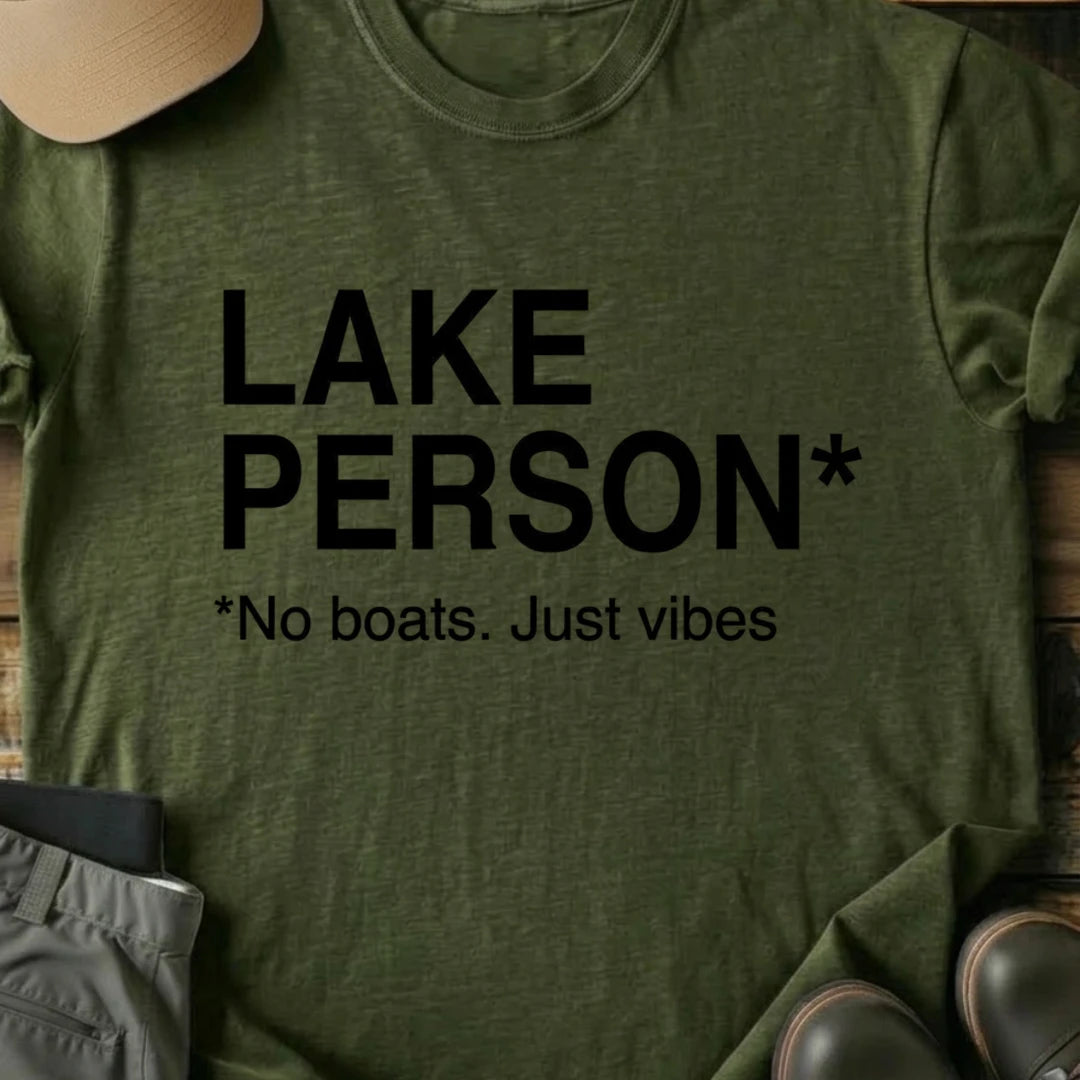 Printify T-Shirt Military Green / S Lake Person T-Shirt Lake Person T-Shirt