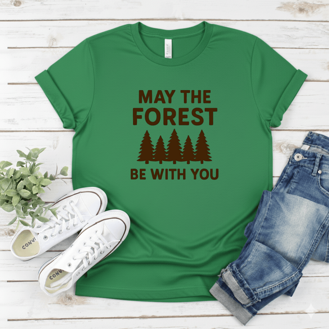 Printify T-Shirt Military Green / S May The Forest Be With You T-Shirt May The Forest Be With You T-Shirt