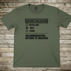 Printify T-Shirt Military Green / S Nature Evaluation T-Shirt Nature Evaluation T-Shirt