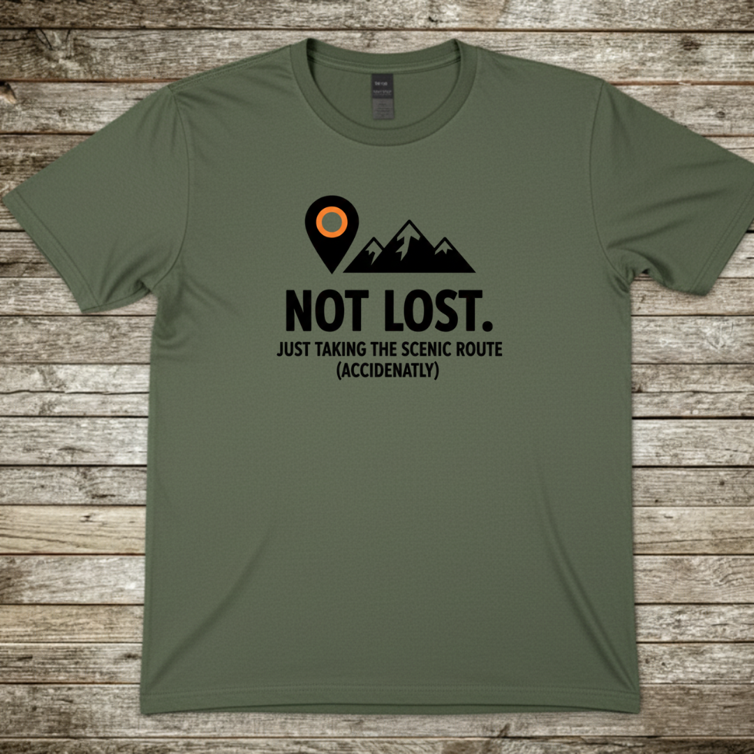 Printify T-Shirt Military Green / S Not Lost T-Shirt Not Lost T-Shirt