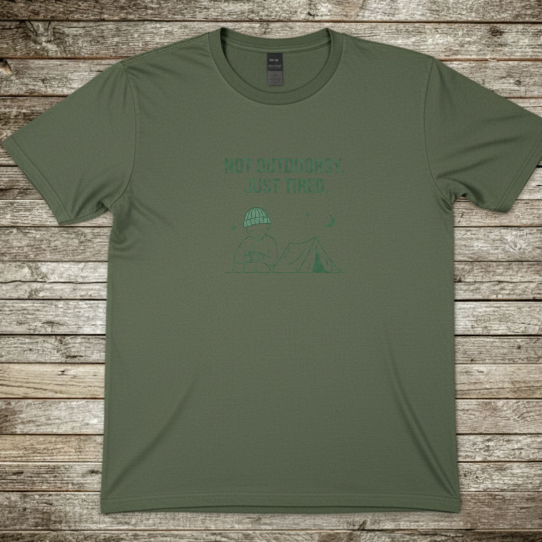 Printify T-Shirt Military Green / S Not Outdoorsy T-Shirt Not Outdoorsy T-Shirt