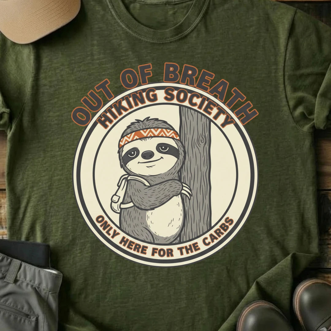 Printify T-Shirt Military Green / S Out of Breath T-Shirt Out of Breath T-Shirt