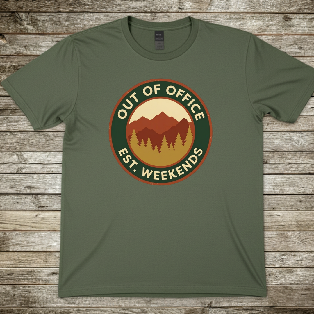 Printify T-Shirt Military Green / S Out of Office T--Shirt Out of Office T--Shirt