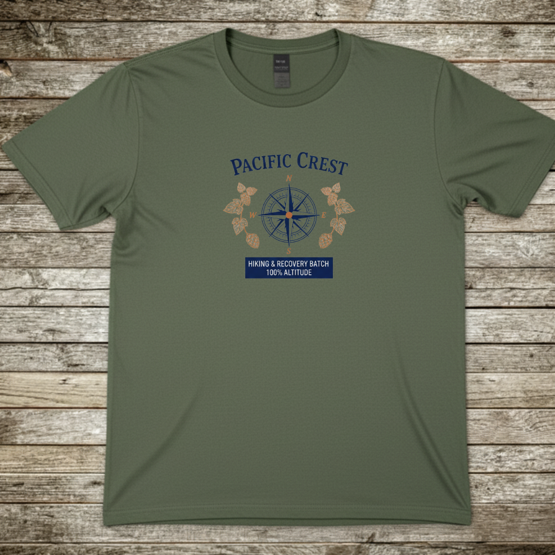 Printify T-Shirt Military Green / S Pacific Crest Compass T-Shirt Pacific Crest Compass T-Shirt