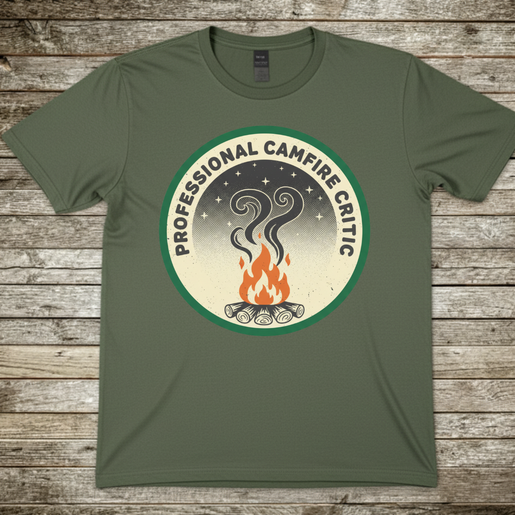 Printify T-Shirt Military Green / S Professional Campfire Critic Professional Campfire Critic