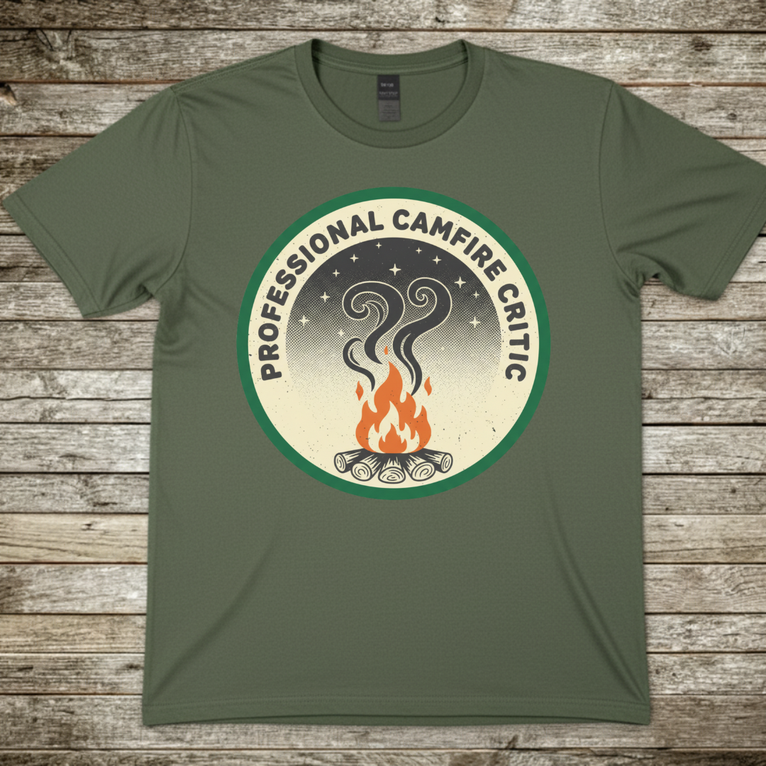 Printify T-Shirt Military Green / S Professional Campfire Critic Professional Campfire Critic