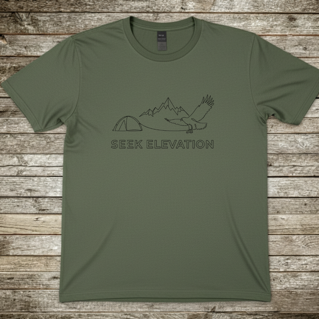 Printify T-Shirt Military Green / S Seek Elevation T-Shirt Seek Elevation T-Shirt
