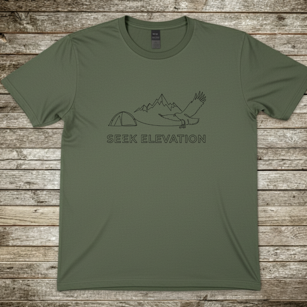 Printify T-Shirt Military Green / S Seek Elevation T-Shirt Seek Elevation T-Shirt