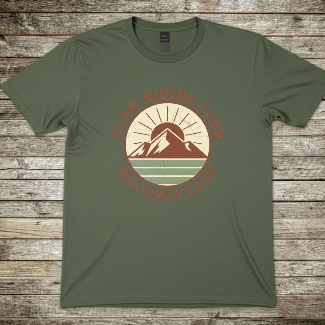 Printify T-Shirt Military Green / S Slow Hiking Club T-Shirt Slow Hiking Club T-Shirt