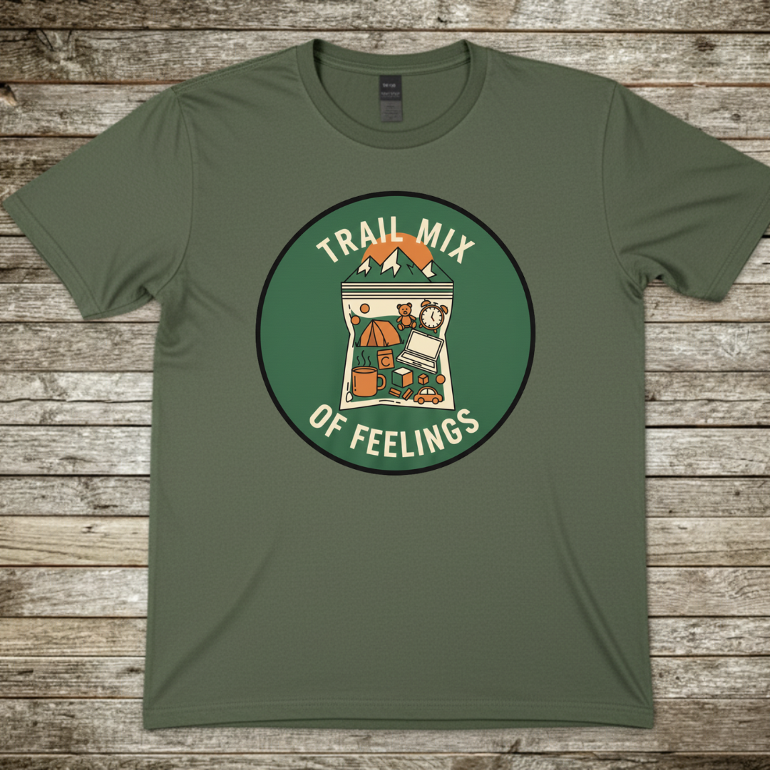 Printify T-Shirt Military Green / S Trail Mix Of Feelings T-Shirt Trail Mix Of Feelings T-Shirt