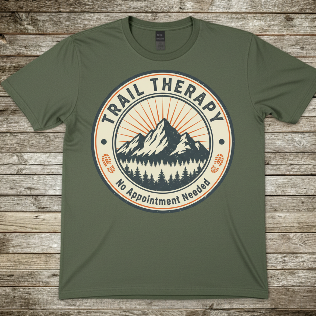 Printify T-Shirt Military Green / S Trail Therapy T-Shirt Trail Therapy T-Shirt