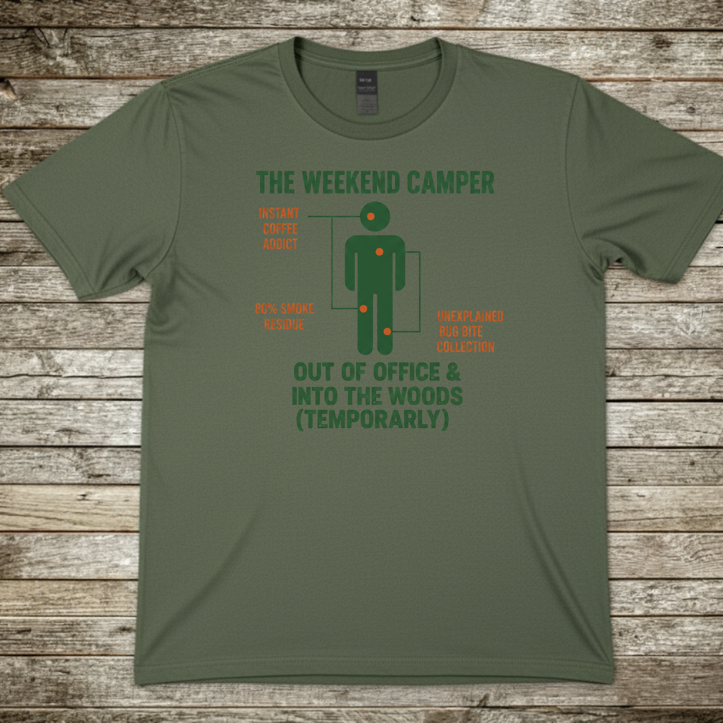 Printify T-Shirt Military Green / S Weekend Camper T-Shirt Weekend Camper T-Shirt