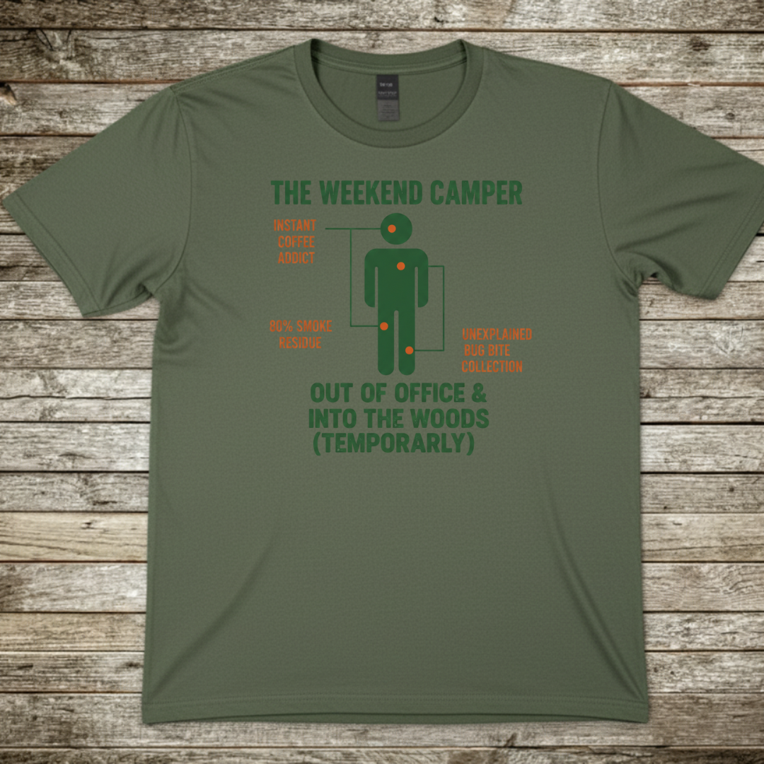 Printify T-Shirt Military Green / S Weekend Camper T-Shirt Weekend Camper T-Shirt
