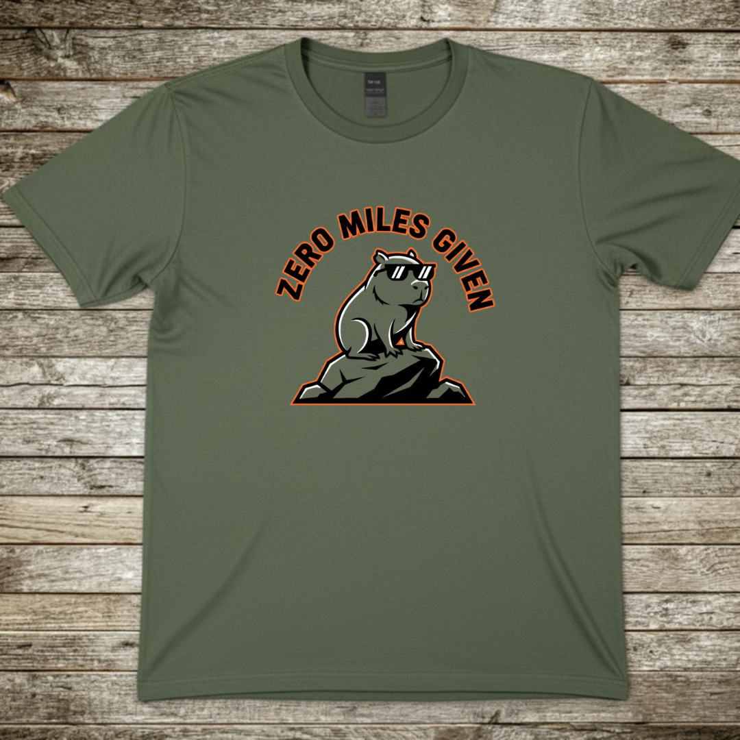 Printify T-Shirt Military Green / S Zero Miles Given T-Shirt Zero Miles Given T-Shirt