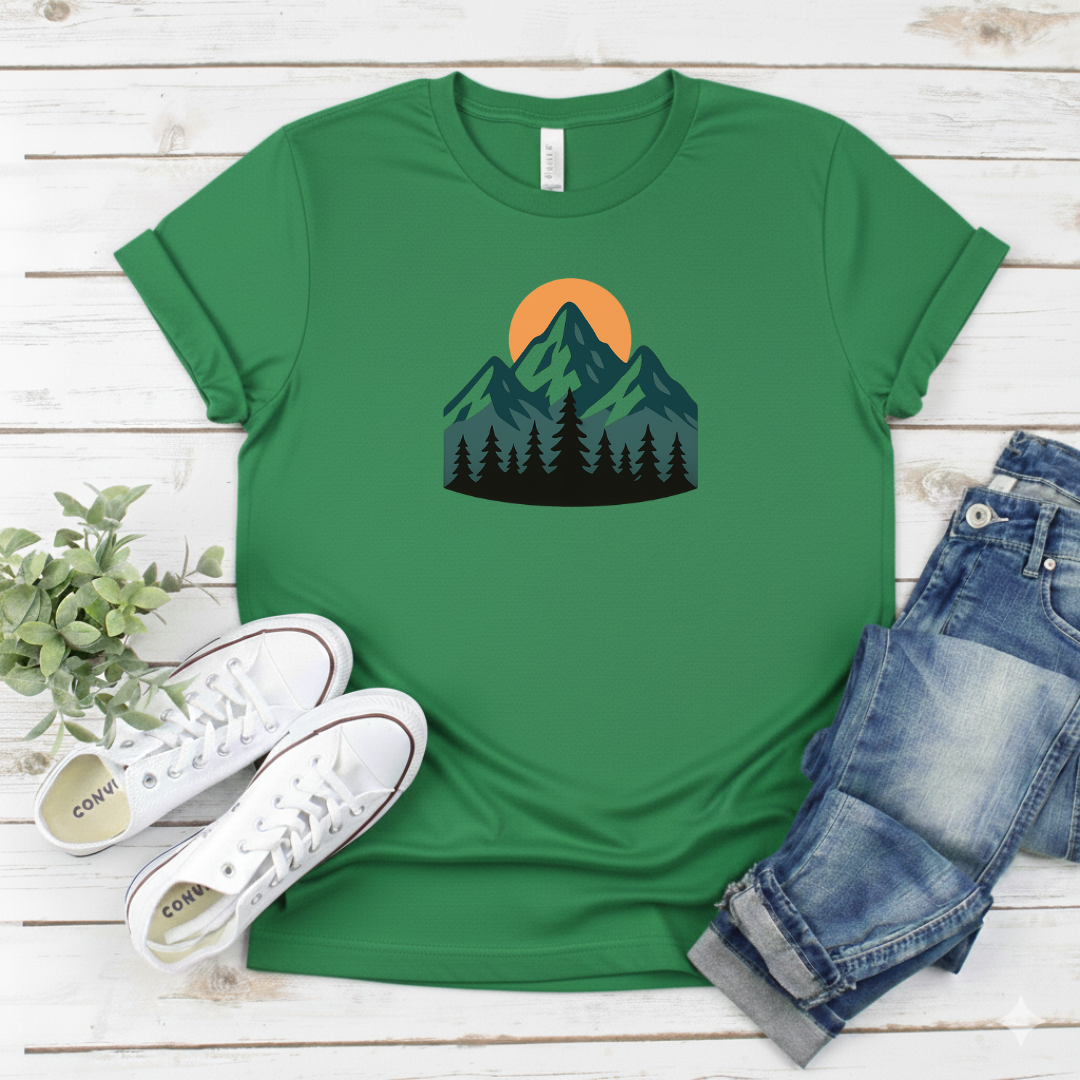 Printify T-Shirt Mountain Sunset Mountain Sunset