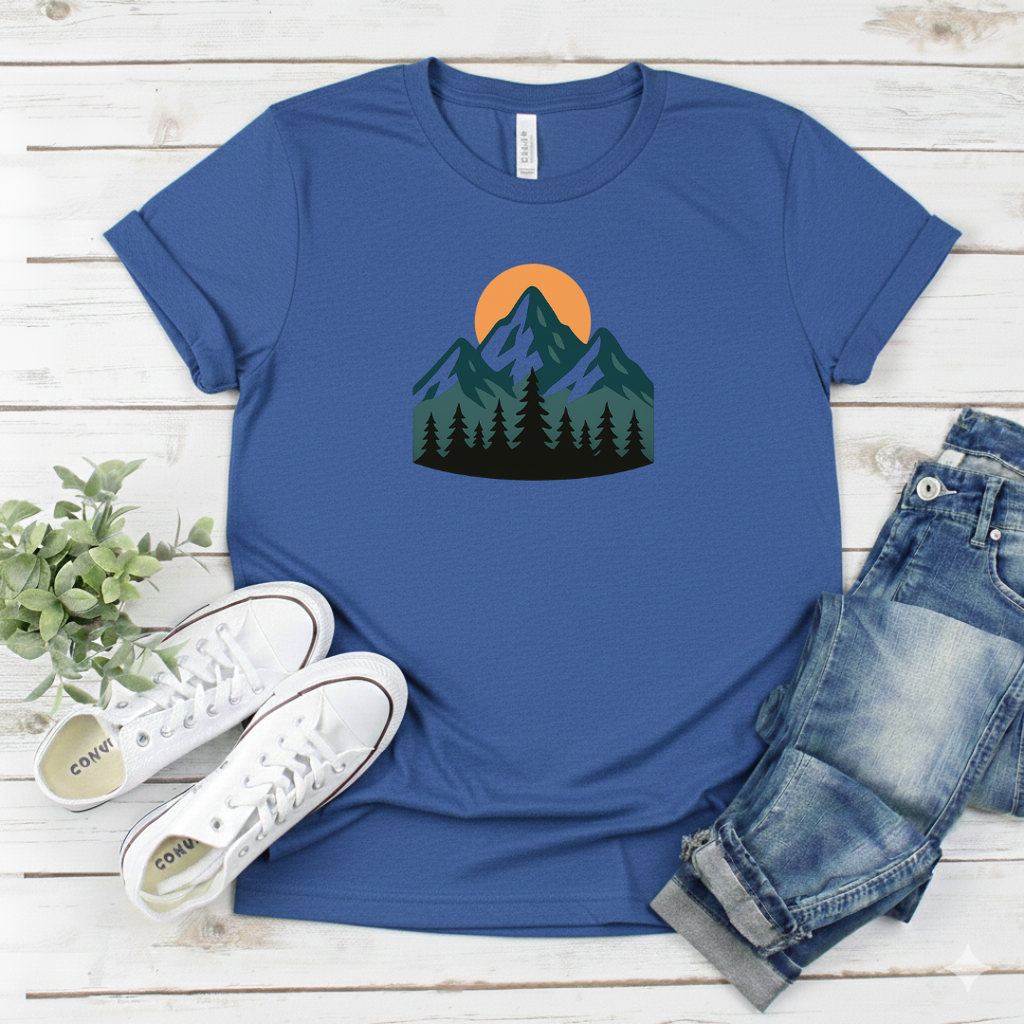 Printify T-Shirt Mountain Sunset Mountain Sunset