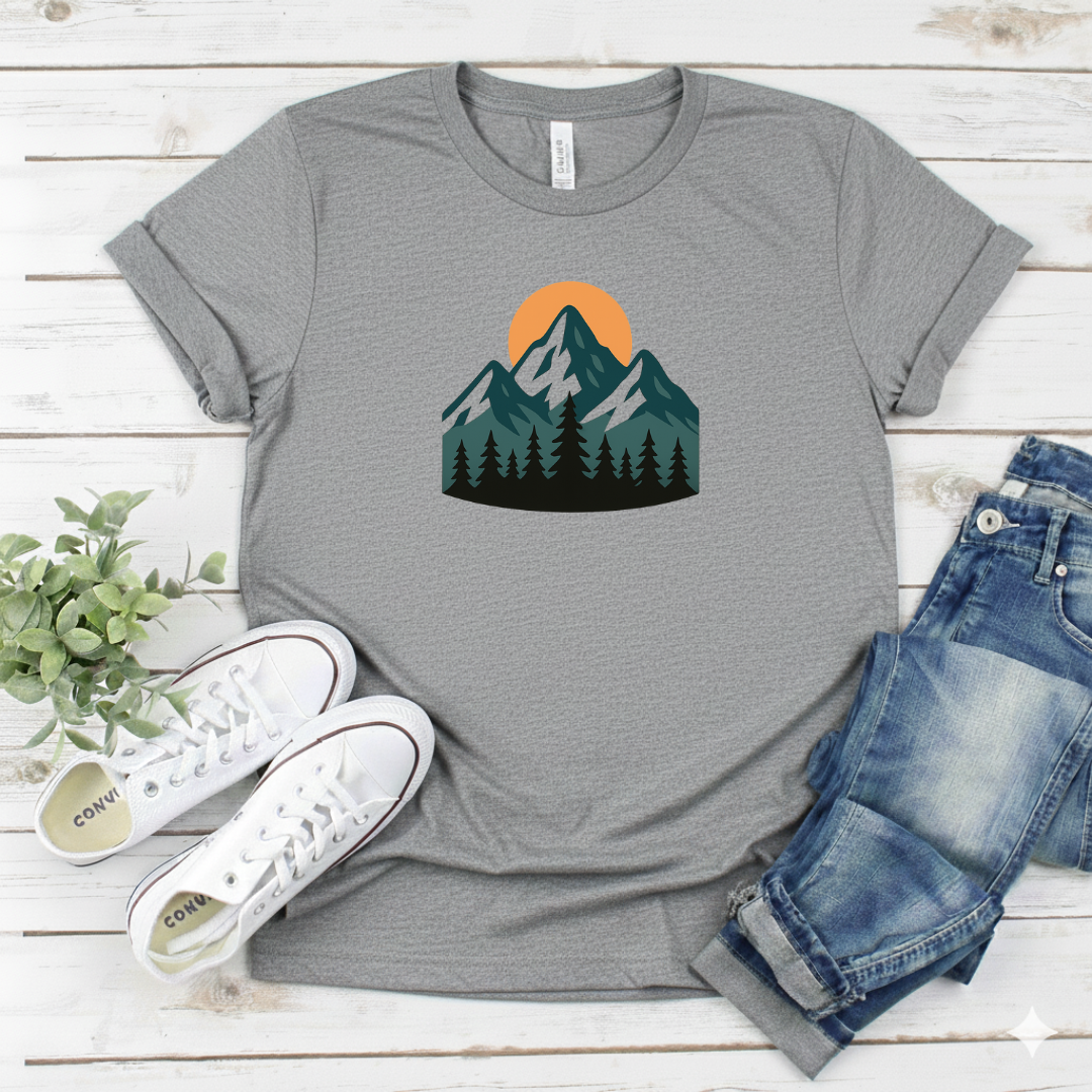 Printify T-Shirt Mountain Sunset Mountain Sunset