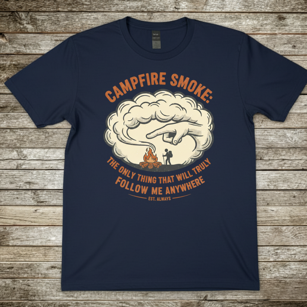 Printify T-Shirt Navy / S Campfire Smoke T-Shirt Campfire Smoke T-Shirt
