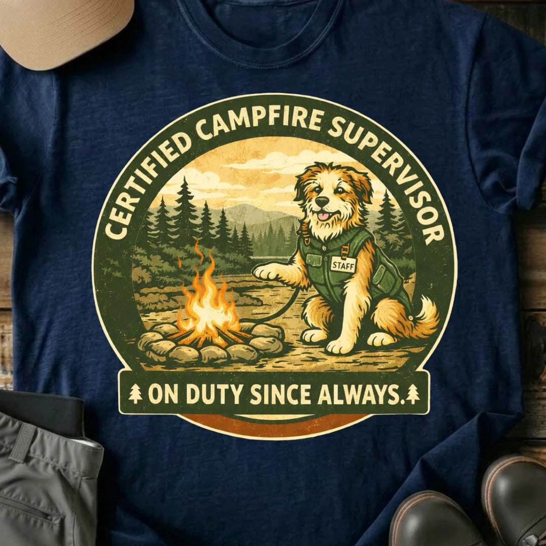 Printify T-Shirt Navy / S Campfire Supervisor T-Shirt Campfire Supervisor T-Shirt