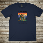 Printify T-Shirt Navy / S I Love Hiking I Love Hiking