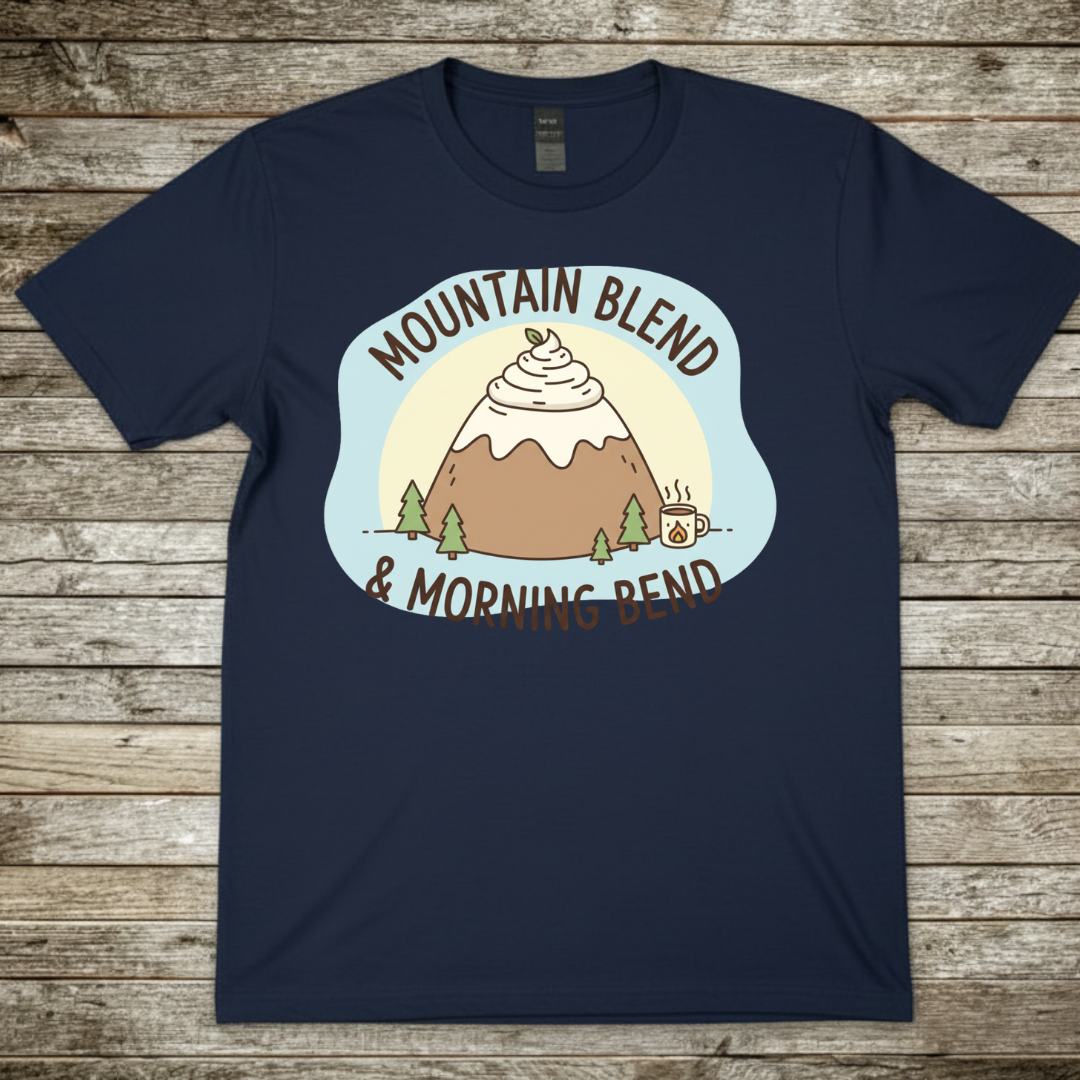 Printify T-Shirt Navy / S Mountain Blend T-Shirt Mountain Blend T-Shirt