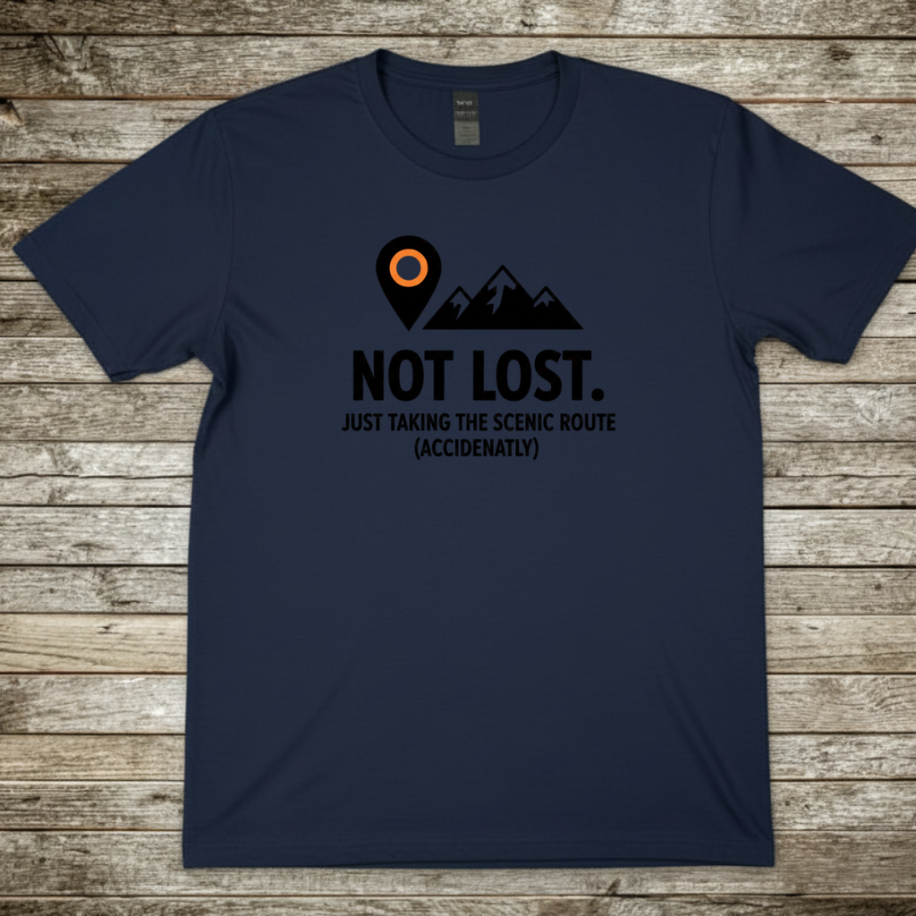 Printify T-Shirt Navy / S Not Lost T-Shirt Not Lost T-Shirt
