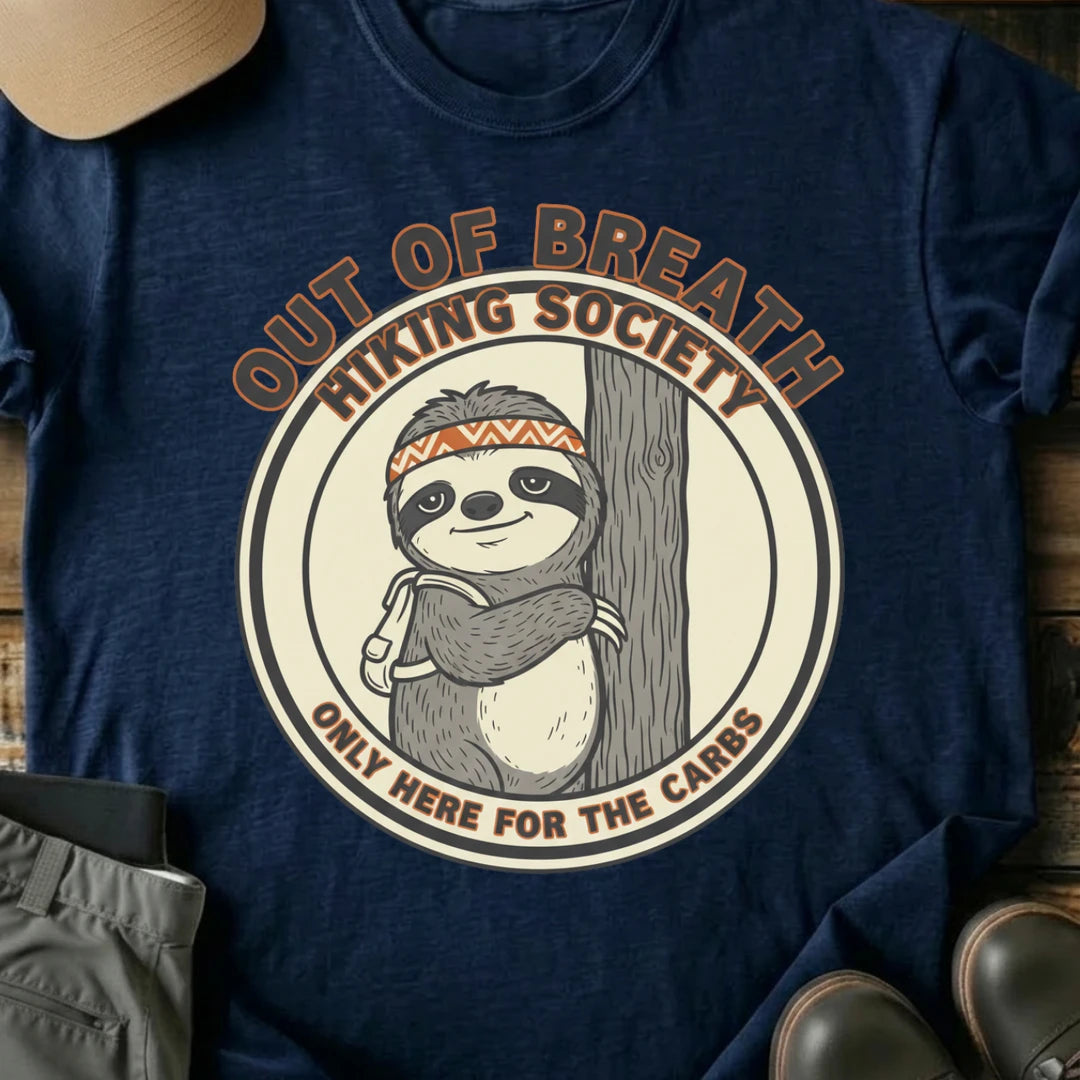 Printify T-Shirt Navy / S Out of Breath T-Shirt Out of Breath T-Shirt