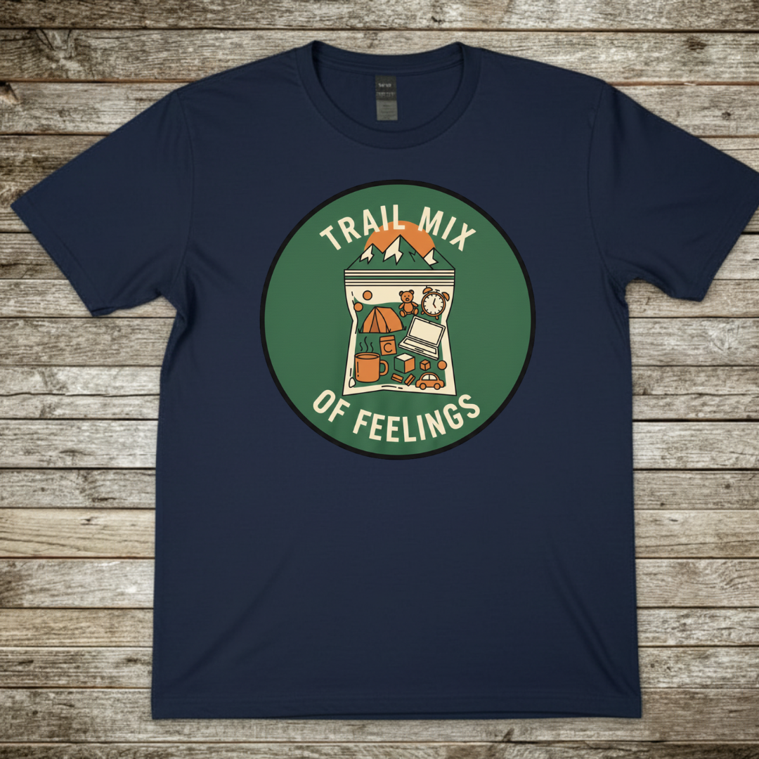Printify T-Shirt Navy / S Trail Mix Of Feelings T-Shirt Trail Mix Of Feelings T-Shirt