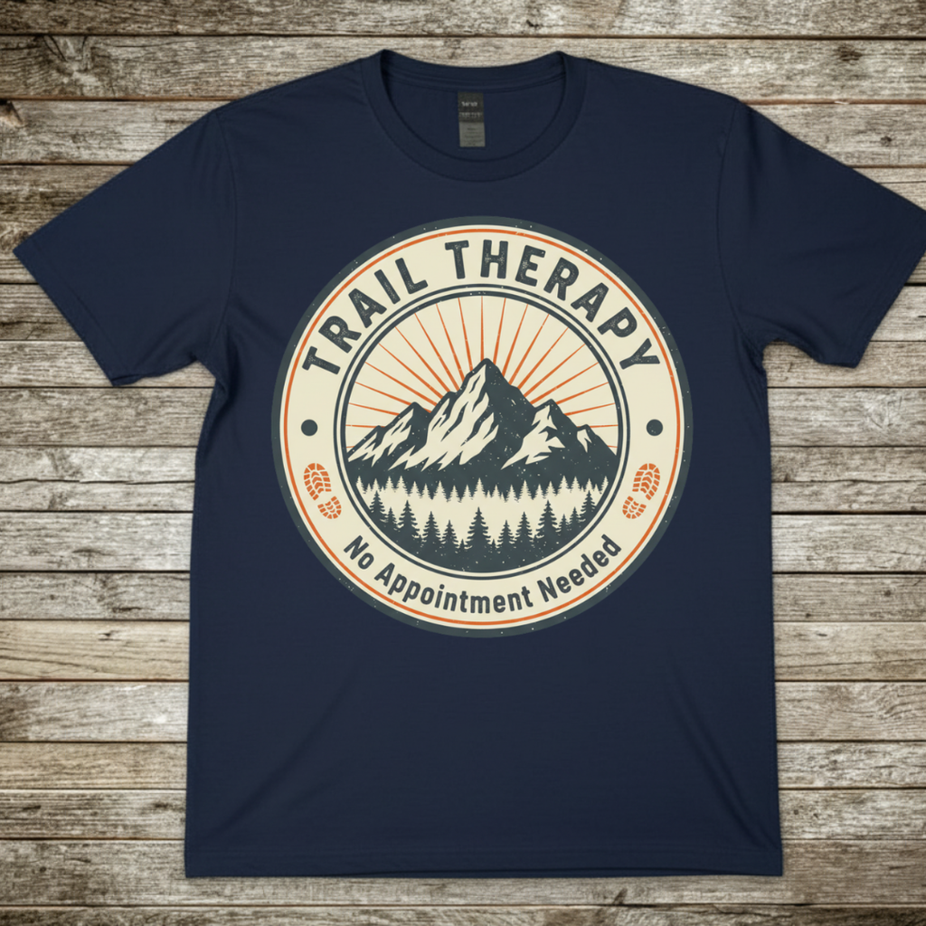Printify T-Shirt Navy / S Trail Therapy T-Shirt Trail Therapy T-Shirt