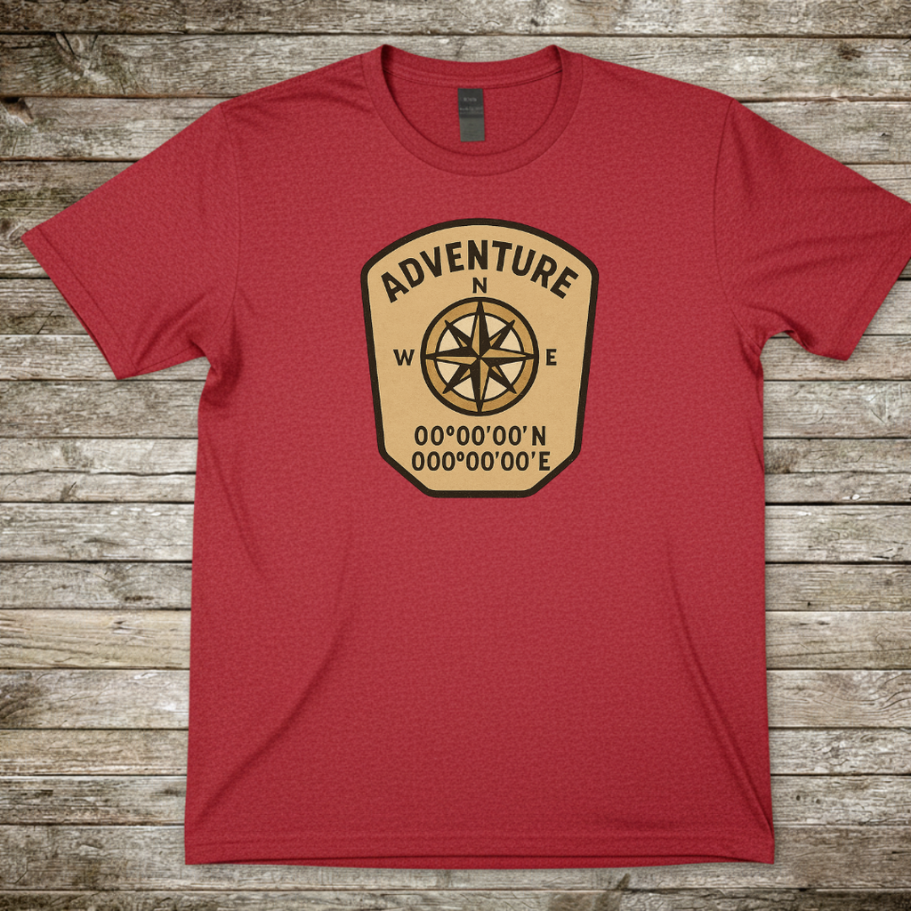 Printify T-Shirt Red / S Adventure Compass T‑Shirt 2 Adventure Compass T‑Shirt 2