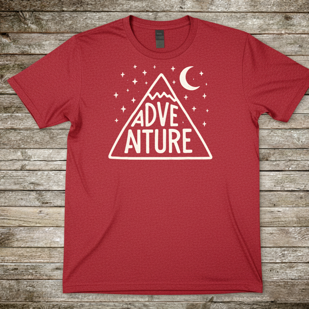 Printify T-Shirt Red / S Adventure Mountain T-Shirt Adventure Mountain T-Shirt