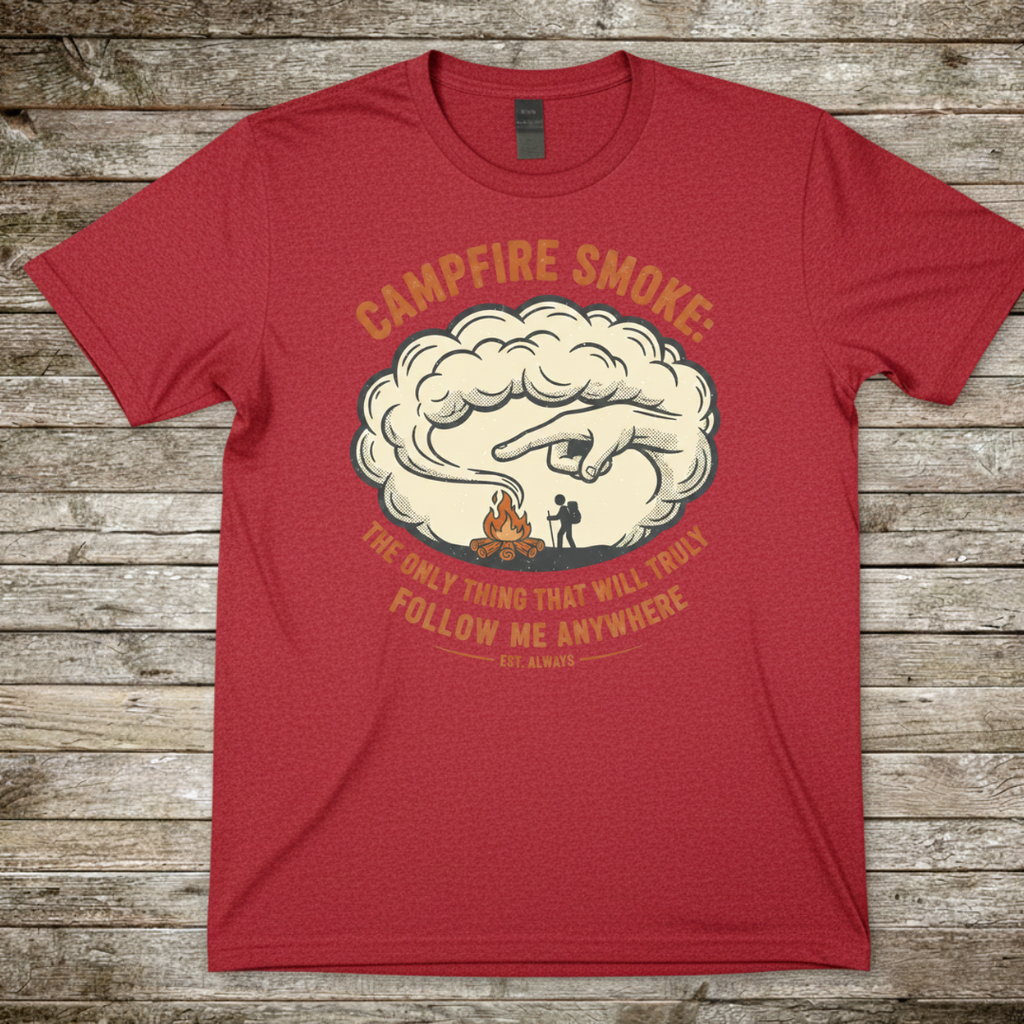 Printify T-Shirt Red / S Campfire Smoke T-Shirt Campfire Smoke T-Shirt