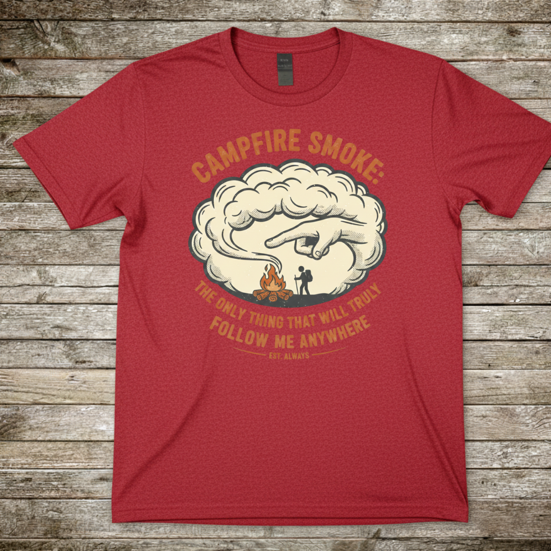 Printify T-Shirt Red / S Campfire Smoke T-Shirt Campfire Smoke T-Shirt